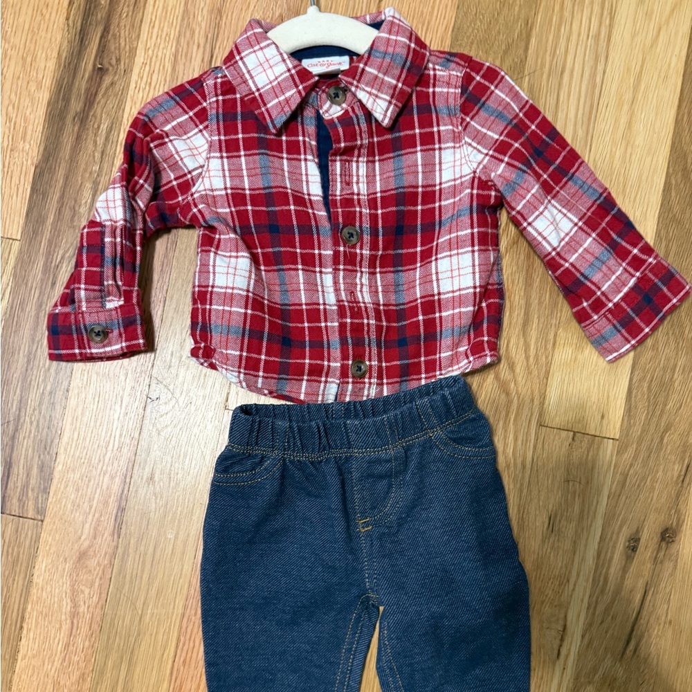 Newborn Holiday Christmas outfit used once carters cat&jack